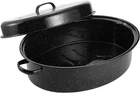Granite Roasting Pan, 18 Enameled With Domed Lid. Oval Turkey New. Price: $47.93.