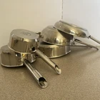 Wolfgang Puck 5 Piece Cookware Stainless Steel Set Pots Pans 18/10 Used. Price: $92.50.