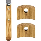 Cristel France Casteline Bois Olive Wood Handles Set - 1 + 2 Side New. Price: $119.95.