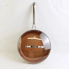 Gotham Steel Hammered Copper Saut Pan With Matching Clear Glass Lid Used. Price: $21.99.