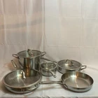 Calphalon Premier Stainless Steel 11-PIECE Cookware Set, Silver New. Price: $197.99.