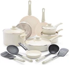 Greenlife Soft Grip 16 Piece Cookware Set, Non-toxic Pfas-free Ceramic Nonstick New. Price: $137.63.