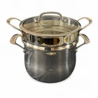 Cuisinart 6 Qt Stainless Steel Stock Pot Steamer Insert Glass Lid 444-22 Used. Price: $34.99.