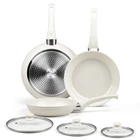 Innerwell 6PCS Nonstick Frying Ceramic Set - White Pans New. Price: $55.00.