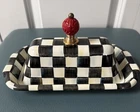 Mackenzie-childs Courtly Check Butter Box, New. Price: $75.00.