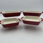 4 Staub Rectangular Baking Dish Set Fire Engine Red Ceramic Brand New. Price: $84.99.