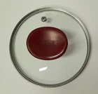 Fal Lid Replacement Fits 5.5" Pot Pan Glass Top Steam Vent Heat Proof Red Knob Used. Price: $8.95.