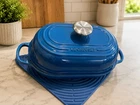 Creuset Oval Bread Oven 1.5 Qt Marseille Blue #29 France Baker Pan New Chef. Price: $399.00.