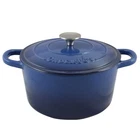 Crock Pot Artisan 5 Quart Round Enameled Cast Iron Dutch Oven In Sapphire Blue New. Price: $134.58.