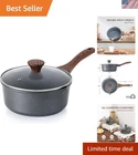 Swiss Granite Nonstick Sauce Pot 3QT Induction-compatible Cooking Essential New. Price: $51.99.