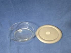 Vintage Pyrex 3.2 Qt Oval Baking/storage Dish #8501 With Grey Vented Lid Used. Price: $29.88.