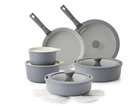 Sensarte Ceramic Nonstick Pots Pans Set With Detachable Handle, 18PCS Gray New. Price: $69.99.