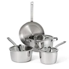 Faster Any Stovetop - Tramontina 7 Piece Tri Ply Cookware Set New. Price: $209.99.
