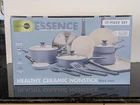 Greenpan Essence 17-PIECE Ceramic Nonstick Cookware Dishwasher Oven Safe Blue New. Price: $104.95.