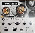Tramontina 12PIECE Non-stick Ceramic Cookware Set Pots Pans Steamer Utensils New. Price: $125.00.