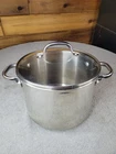 Wolfgang Puck 8 Quart Qt Stock Pot Cafe Collection Stainless Steel W/ Lid 042007 Used. Price: $34.95.