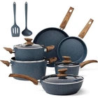 Pots And Pans Set Non Stick, 12 Piece Granite Cooking Pan, Blue New. Price: $129.99.