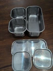 Vollrath Stainless Steel Food Pans - Lot Of Three Super With Lids, Kitchen Used. Price: $22.00.