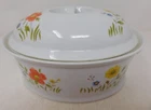 Andrea "country Flowers" Casserole Baking Dish #9229 Large Quart Covered Oval Used. Price: $24.50.