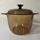 Vtg Vision Corningware Amber Glass Dutch Oven W/ Lid, 3.5L, 2-HANDLE, 11 Used. Price: $32.00.