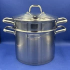 Duxtop Professional Stainless Steel Pasta With Strainer - 4PC Multipots Used. Price: $49.99.