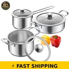 Aufranc Stainless Steel 6 Piece Nonstick Cookware Set New. Price: $72.99.