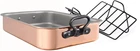 M'heritage Copper & Stainless Steel Roasting Pan With Rack, 15.7X11.8-INCH New. Price: $699.99.