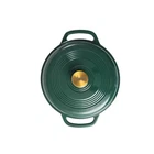 Lodge 6QT Cast Iron Enamel Dutch Oven Emerald With Gold Handle New. Price: $57.99.