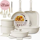 23 Pcs Pots Pans Non Stick Ceramic Cookware Set Detachable Handle, Rv Stacka New. Price: $131.40.