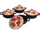 Imusa Limited Edition Caldero Set Carmen Viboral Hand Painted 8 Piece Red New. Price: $116.33.