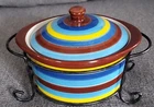 Temp-tations Presentable Ovenware By Tara 9OZ Casserole PPP-JN-722337 Striped Used. Price: $8.99.