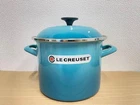 Le Creuset Stockpot 5.7L Carbon Steel Caribbean Blue Dishwasher Safe Unused New. Price: $186.00.