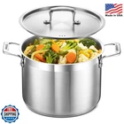 Bakken Swiss 8 Quart Stainless Steel Stockpot With Lid Non-stick New. Price: $86.99.