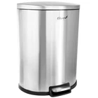 Elama 50 Liter 13 Gallon Half Circle Stainless Steel Step Trash Bin With Slow New. Price: $111.64.