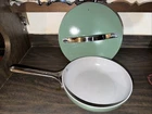 Caraway Nonstick Ceramic Frying Pan (2.7 Qt, 10.5") - Toxic Sage W/ Lid! Used. Price: $67.99.