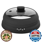 Microwave Splatter Cover Glass Guard Lid, Collapsible Silicone, 9.8-INCH, Clean New. Price: $49.48.