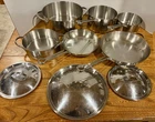 Revere Ware Pro Line Copper Core Stainless 9 Piece Set. Pots, Pans, Lids. Great! Used. Price: $549.95.