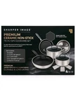 Sharper Image Premium Cookware Set 10PC Ceramic Non Stick Tri-ply Stainless New. Price: $185.00.