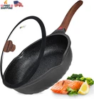 Vinchef Nonstick Deep Frying Saute With Lid, 12IN/5.5QT Pan, German New. Price: $64.64.