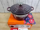 Creuset Cocotte Ronde 18CM 2QT Fig Purple Casserole Cast Iron Silver Knob Nib New. Price: $299.00.