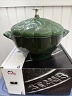 New Damaged Staub Cast Iron 3QT Artichoke Cocotte Basil Pot W/ Lid Second Chance. Price: $199.99.