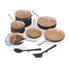 Ninja Extended Life Essential Ceramic 12-PIECE Cookware Set, CW89012 New. Price: $139.00.