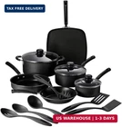 Tramontina Primaware 15-PIECE Non Stick Cookware Set With Lids And Utensils, Alu New. Price: $101.17.