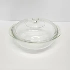 Pyrex Clear Glass Casserole 024 2-QT Round Baking Dish With Lid 624-C Used. Price: $18.99.