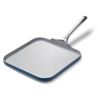 Pan Square Griddle 11 Inch Non Stick Ceramic Navy Oven Safe Caraway New. Price: $179.99.