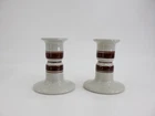 Knabstrup Denmark Set Of 2 Sticks Candleholder Vintage Mcm Grey Brown Used. Price: $44.95.