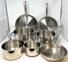 T-fal Ultimate Stainless Steel Copper Bottom Cookware 12PC Set Induction Used. Price: $249.99.