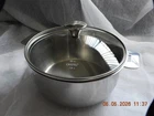 Cristel Tulipe 20CM / 7.9" Stainless Steel 2.6L Saucepan & Domed Glass Lid Used. Price: $105.00.