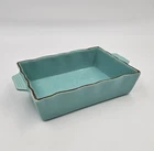 Chantal Turquoise 7"X6"X1.75" 1.25 Qt Baking Dish Used. Price: $19.00.