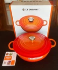 Le Creuset 7.5 Qt Chef Signature Dutch Oven Heavy Pot Flame New In The Box.. Price: $415.00.